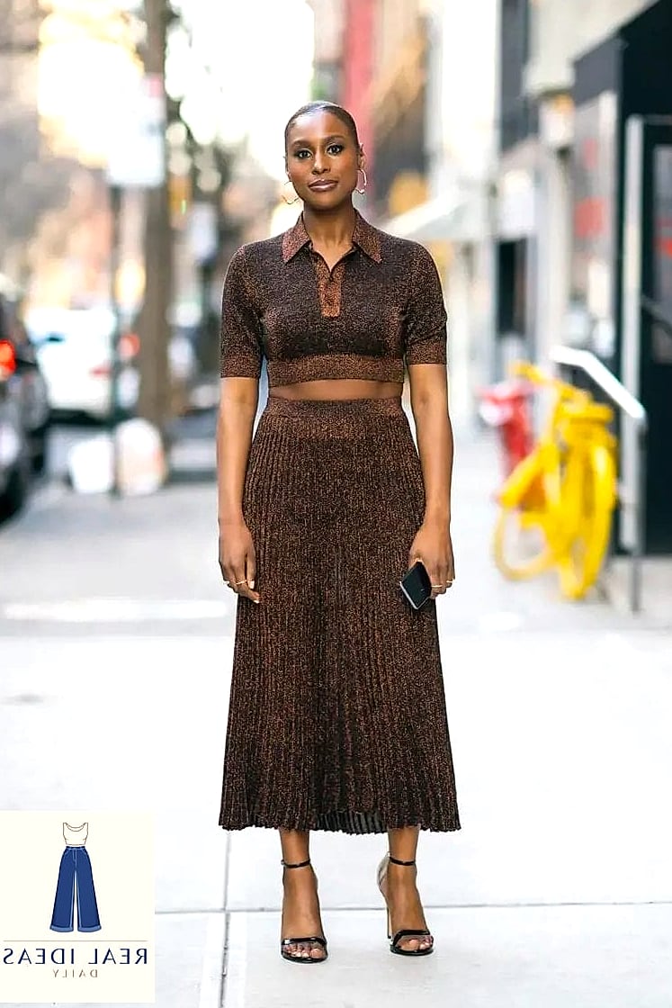 Shirt Dress with Crop Top Layered Over