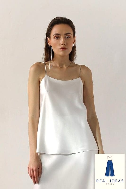 Silk Cami and Gold Jewelry