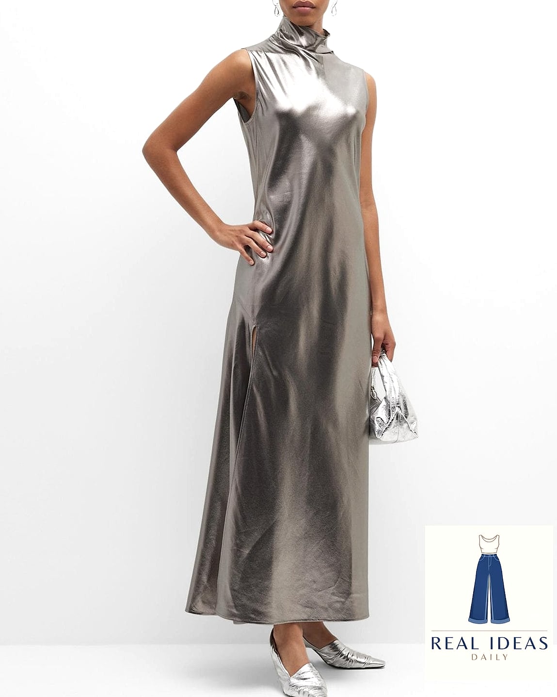 21 Silk Dress Outfit Worth Bookmarking Right Now 3 Silk Dress Layered Over a Turtleneck