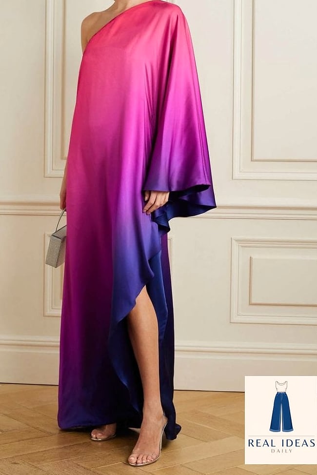 21 Silk Dress Outfit Worth Bookmarking Right Now 6 Silk Dress with Wide-Leg Trousers Underneath