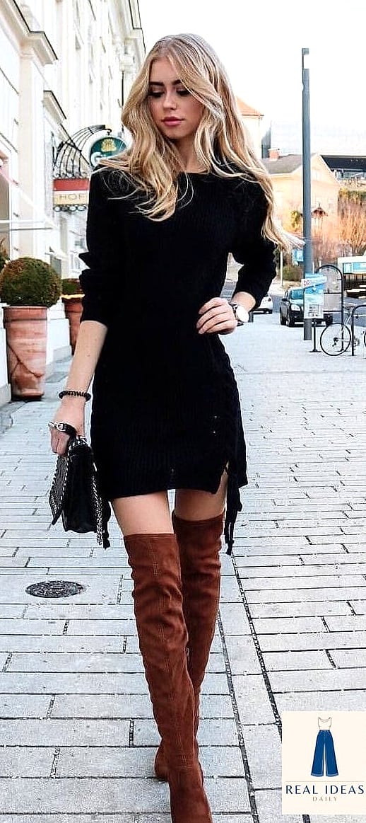 Slip Dress with a Leather Jacket