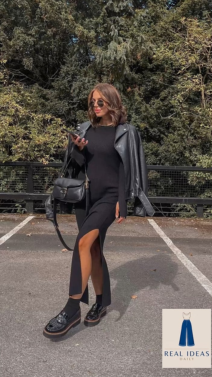 Slip Dress and Chunky Loafers