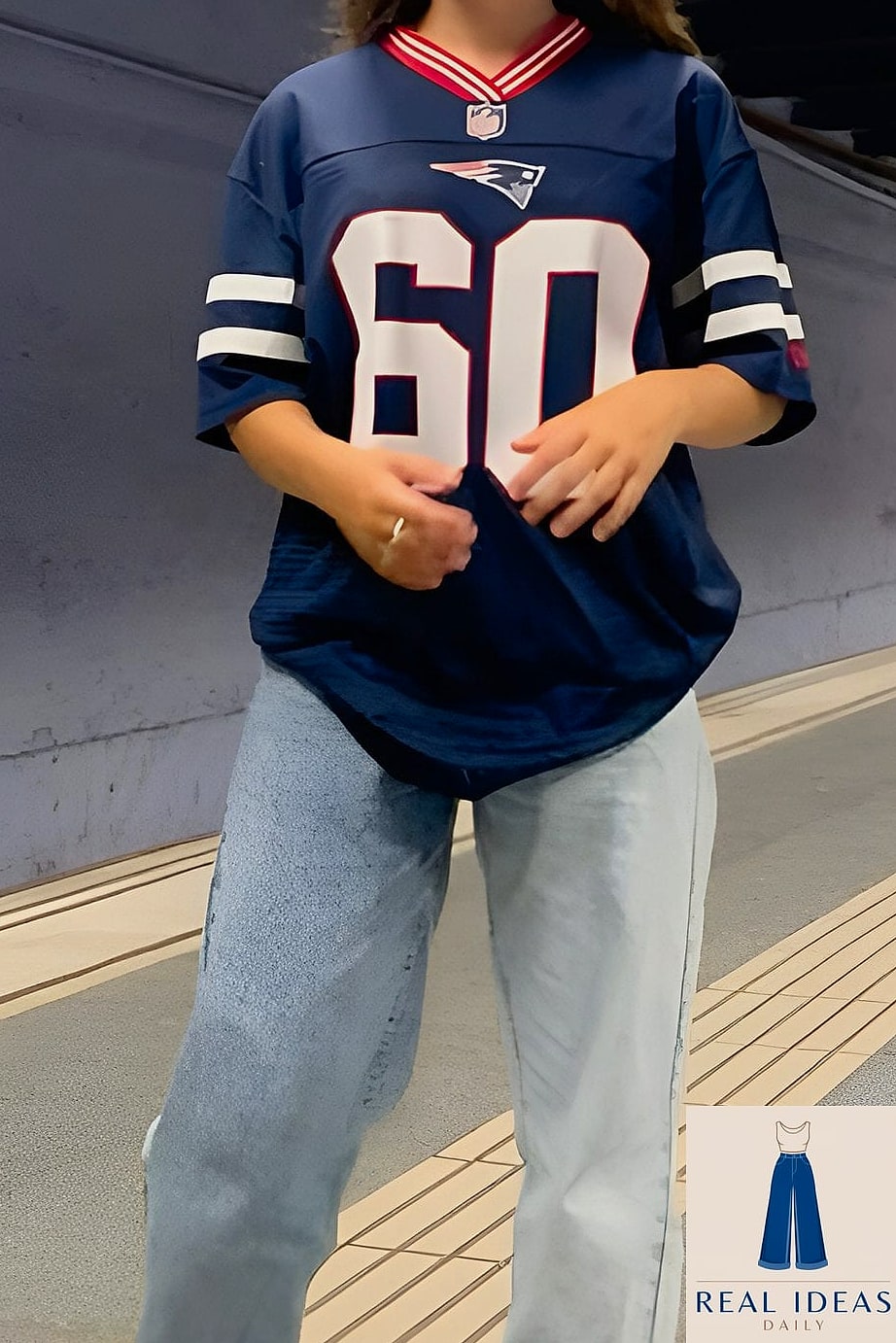 Sports Jersey and Baggy Jeans