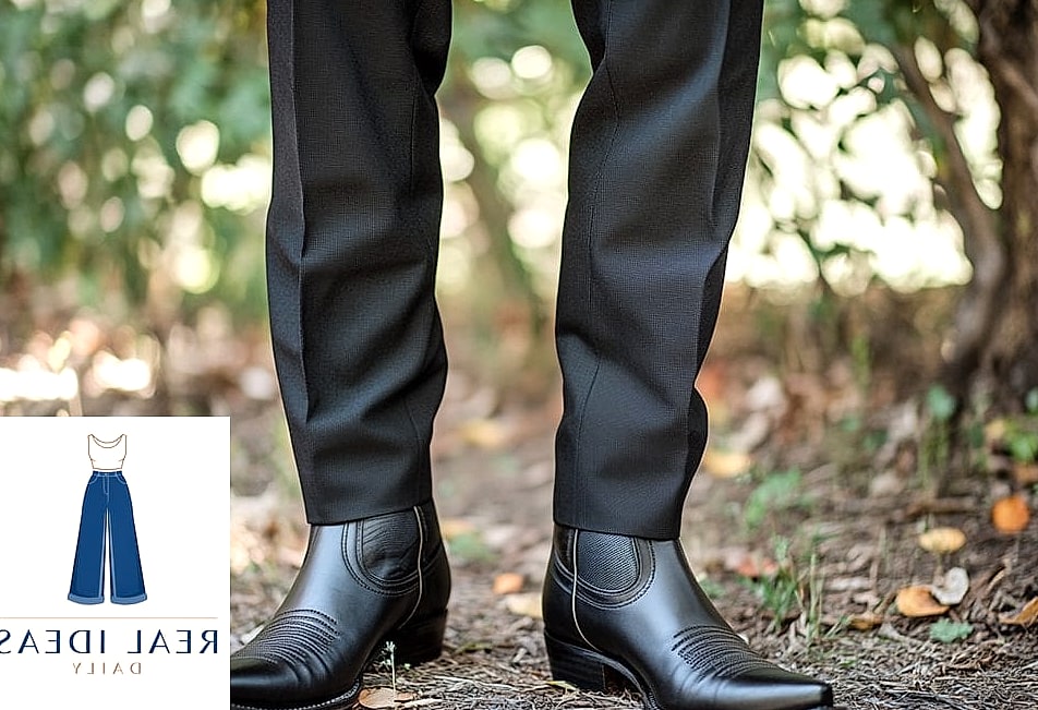 22 Black Cowboy Boots Outfit That Are Dreamy and So Inspiring 3 Straight-Leg Jeans and a Fitted Tee