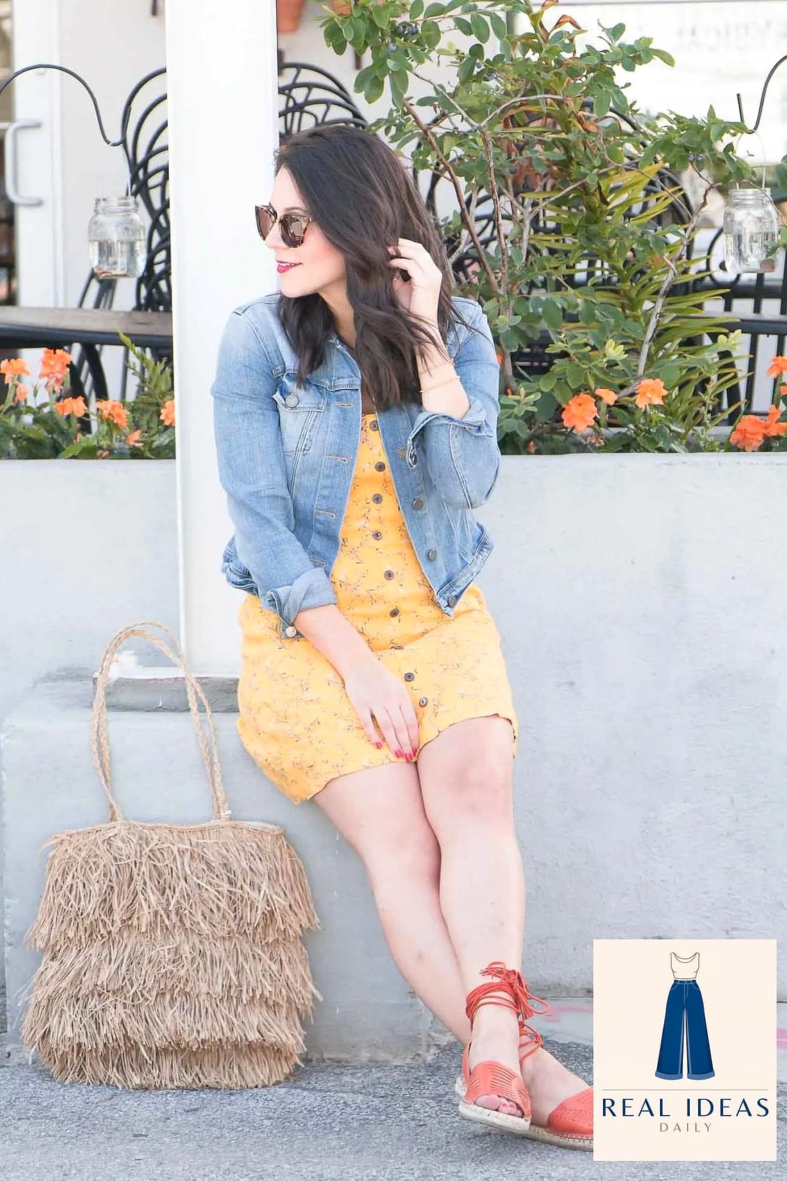 29 Yellow Dress Outfit That Are Breathtakingly Beautiful 11 Style a Yellow Sundress With a Straw Bag