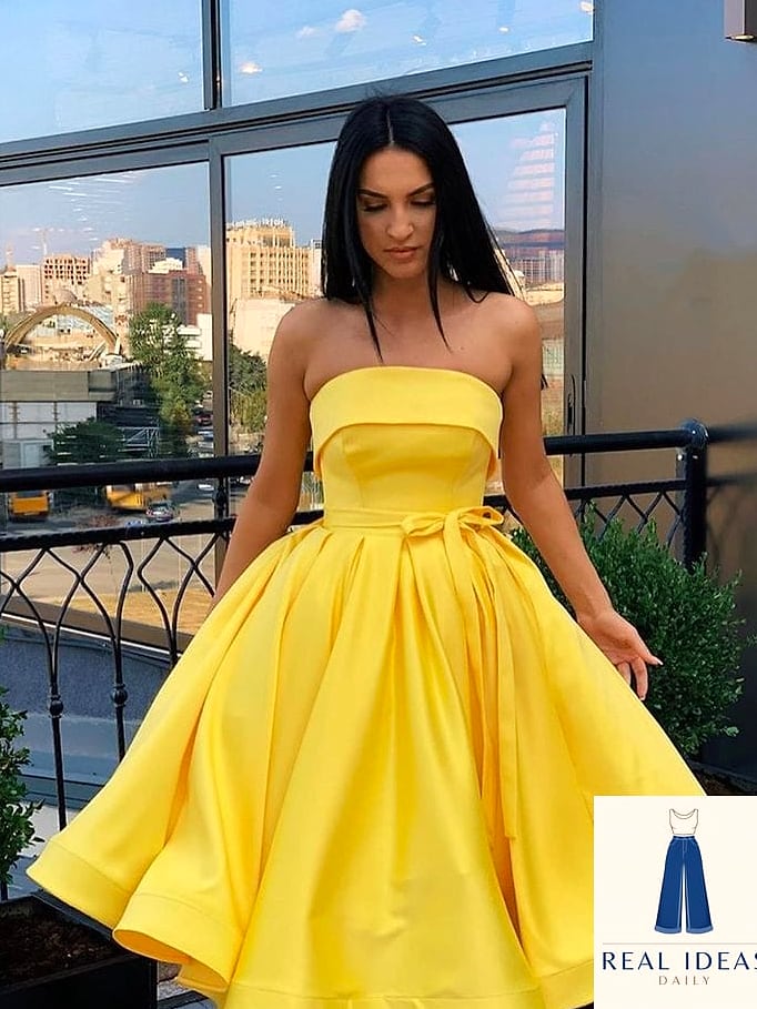 29 Yellow Dress Outfit That Are Breathtakingly Beautiful 16 Style a Yellow Dress for the Office With Trousers Underneath