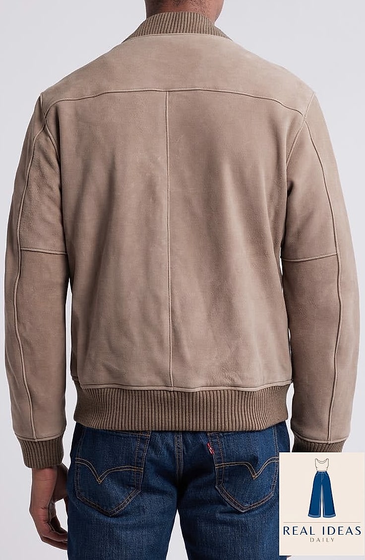 Suede jacket for texture contrast