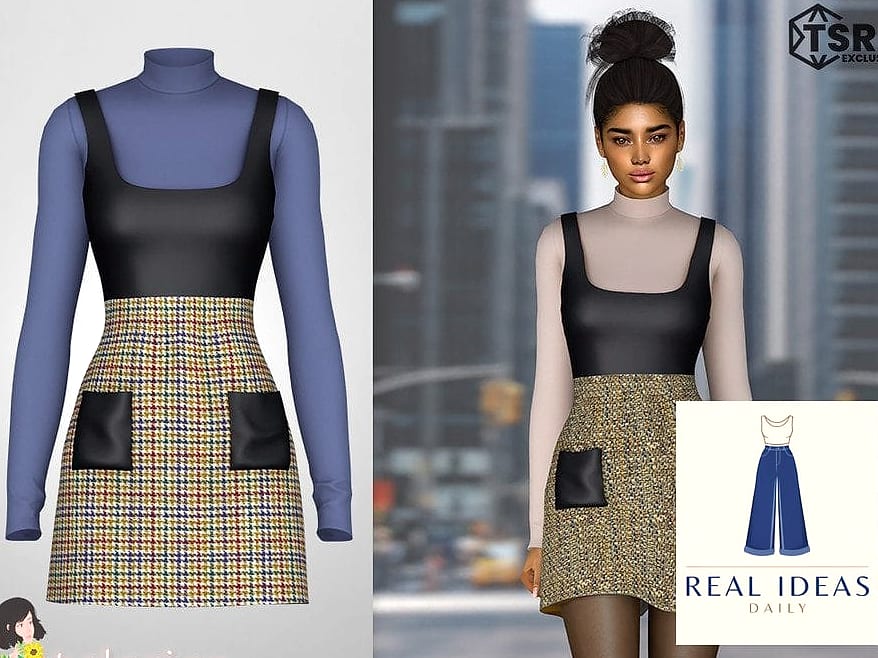 Sundress Layered Over a Turtleneck