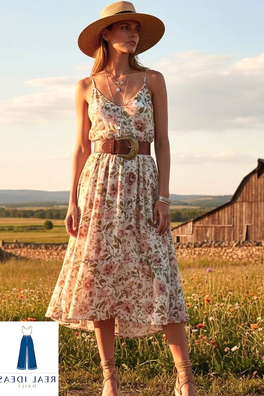 Sundress and Statement Belt Combo