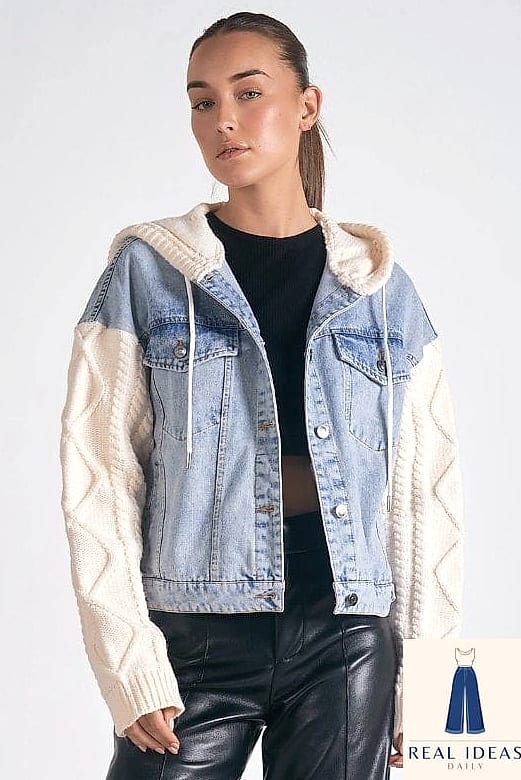 24 Sweater Dress Outfit That Are Going Viral on Pinterest Right Now 15 Sweater Dress with a Denim Jacket for Transitional Weather
