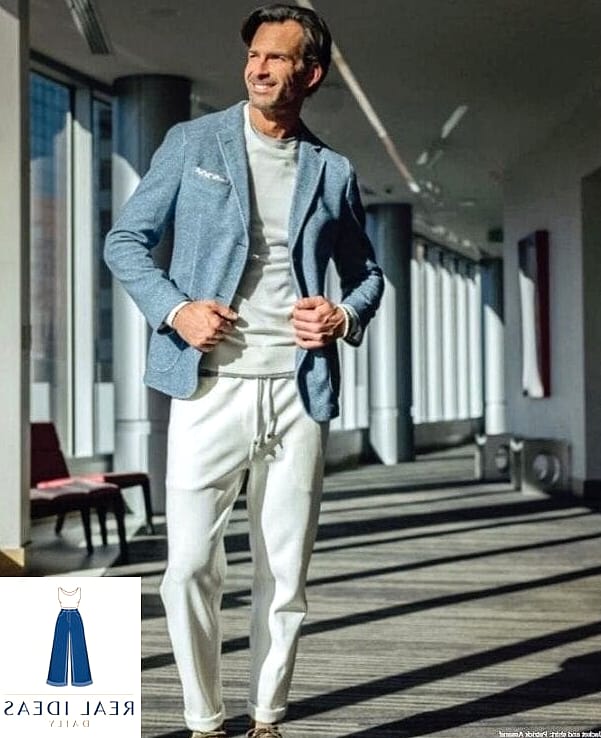 Sweatpants and a Blazer for the Office-Adjacent Look