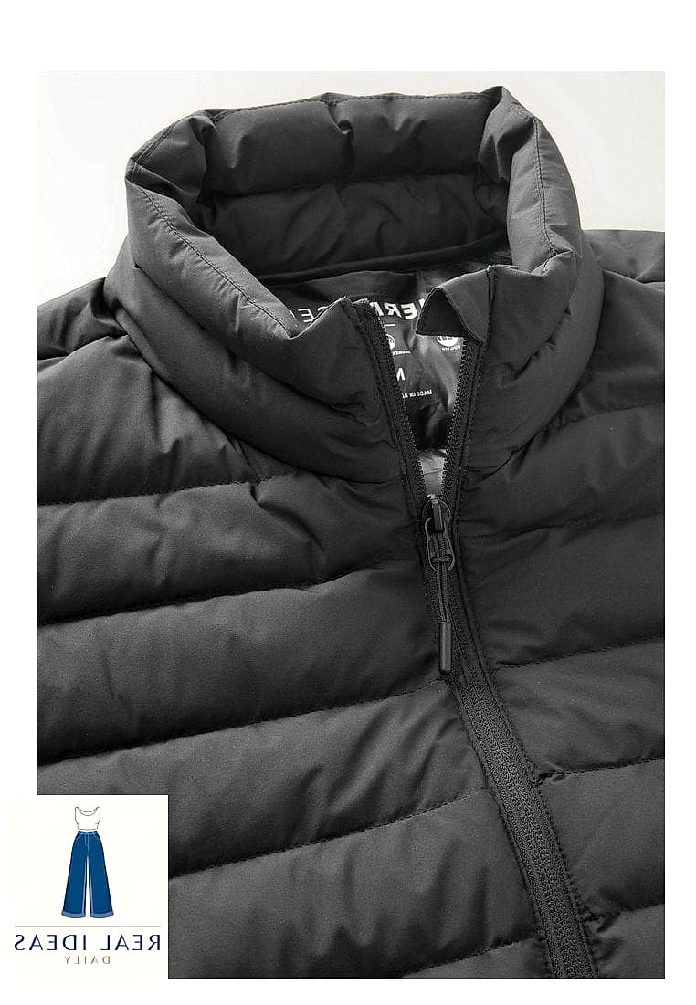 Sweatshirt with a Puffer Vest Layered On Top