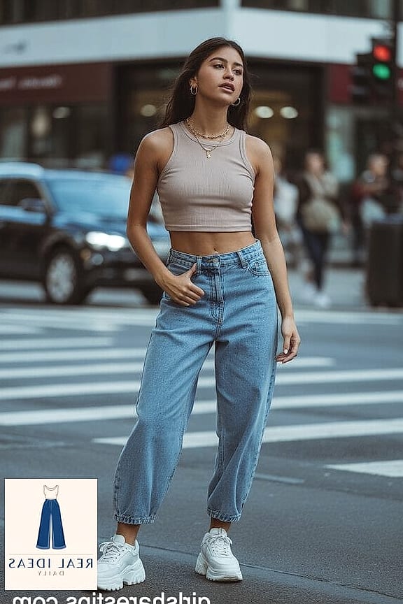 TANK TOP & BAGGY JEANS FOR SUMMER