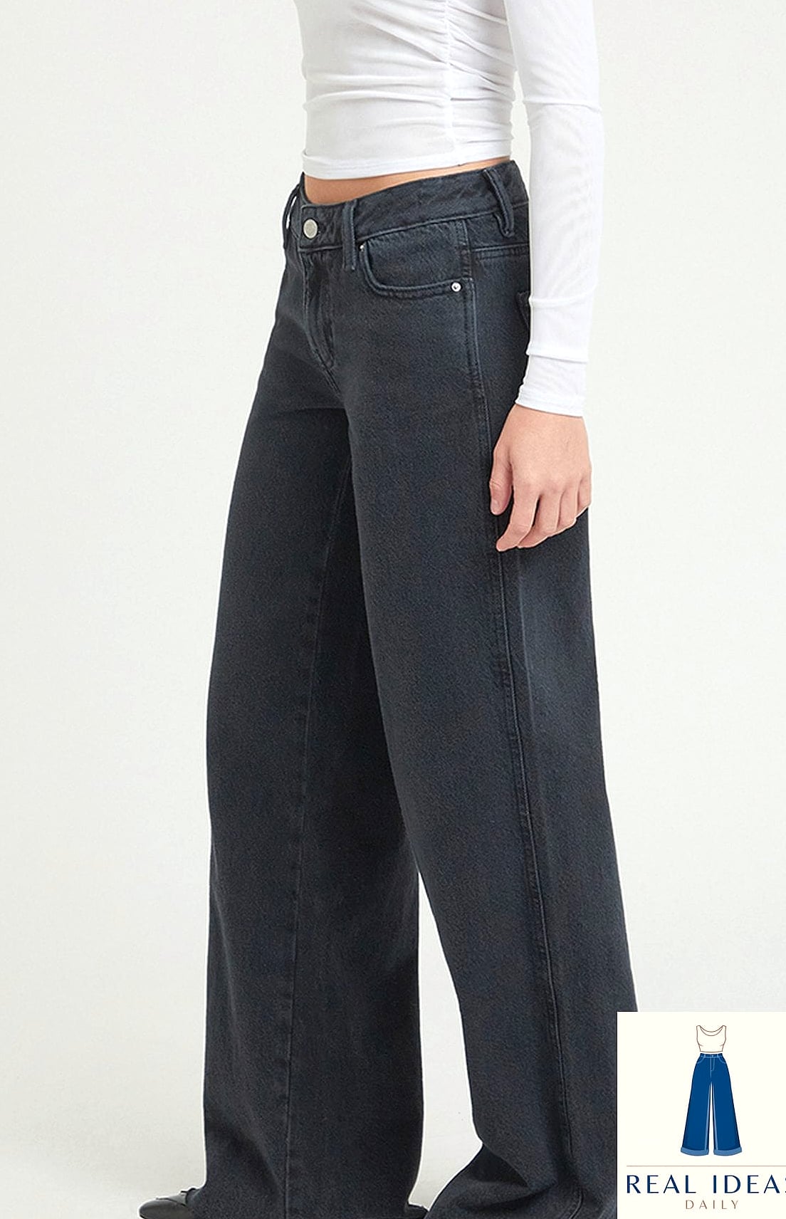 Thin Sweater and Blue Baggy Jeans