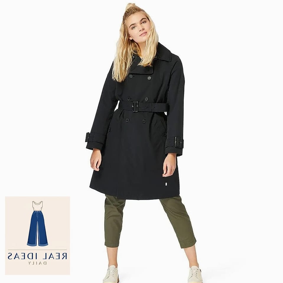 30 Timberland Boots Outfit Women That Are Breathtakingly Beautiful 9 Trench Coat and Wide-Leg Trousers