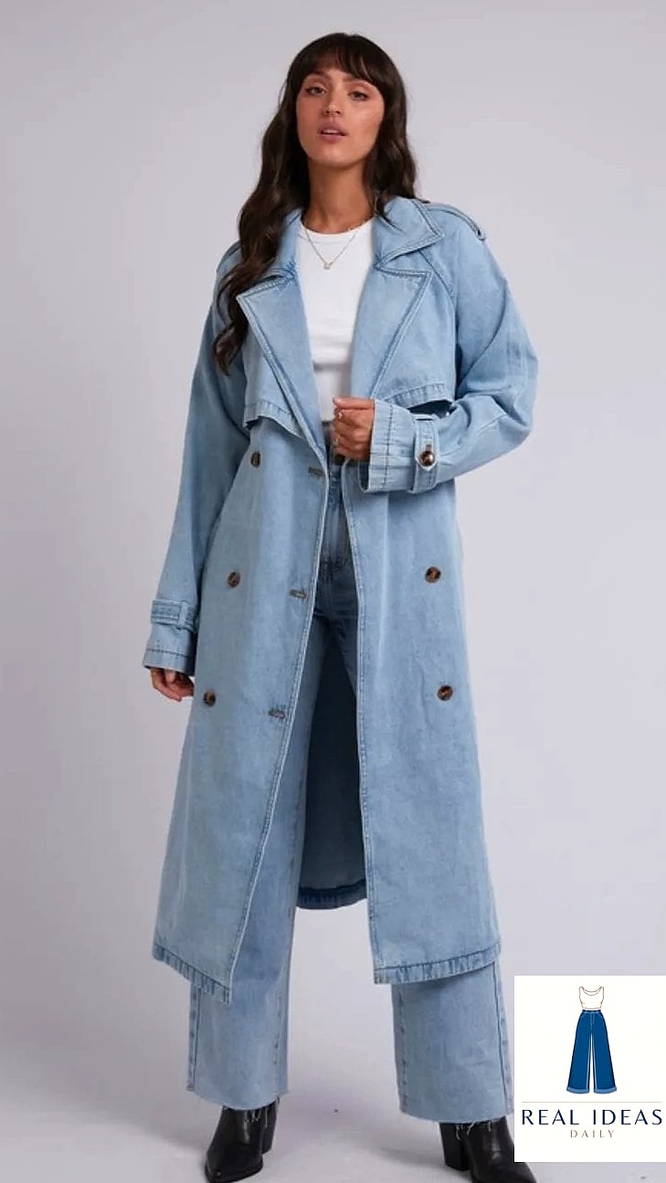 Trench Coat Over Jeans and a Basic Tee
