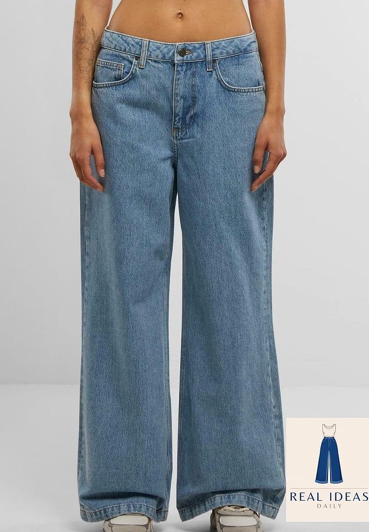 27 Light Blue Baggy Jeans Outfit That Every Stylist Needs to See 16 Tucked Button-Down for a Smart-Casual Office Look
