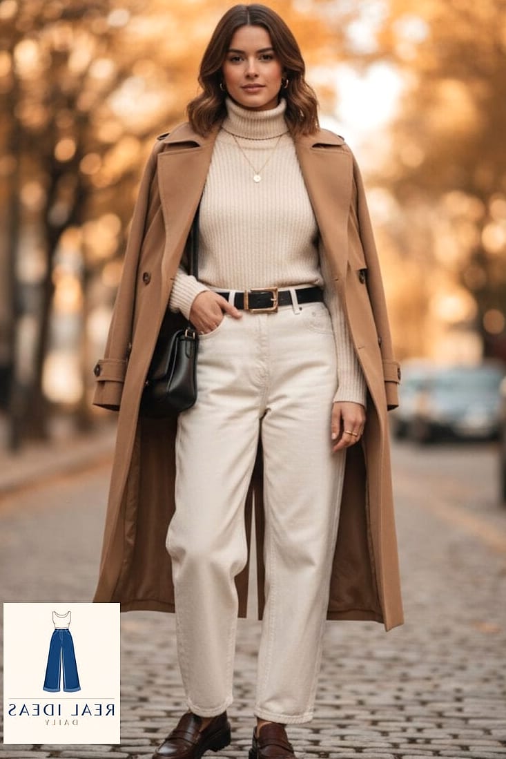 The Turtleneck and Baggy Jeans Look