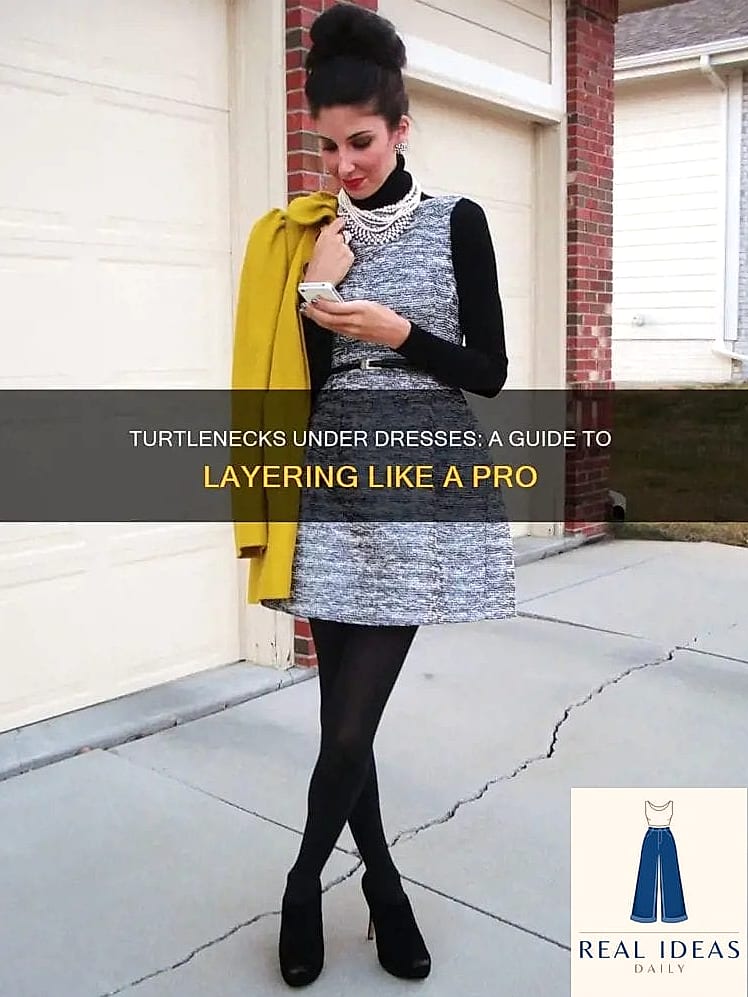 Turtleneck Layered Under a Sleeveless Maxi