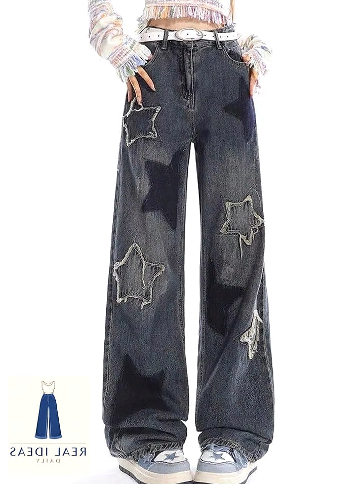 Two-Tone Baggy Jeans