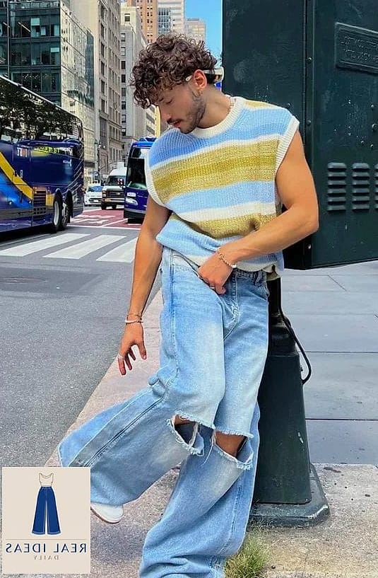UTILITY VEST & BAGGY JEANS FOR A FUNCTIONAL LOOK