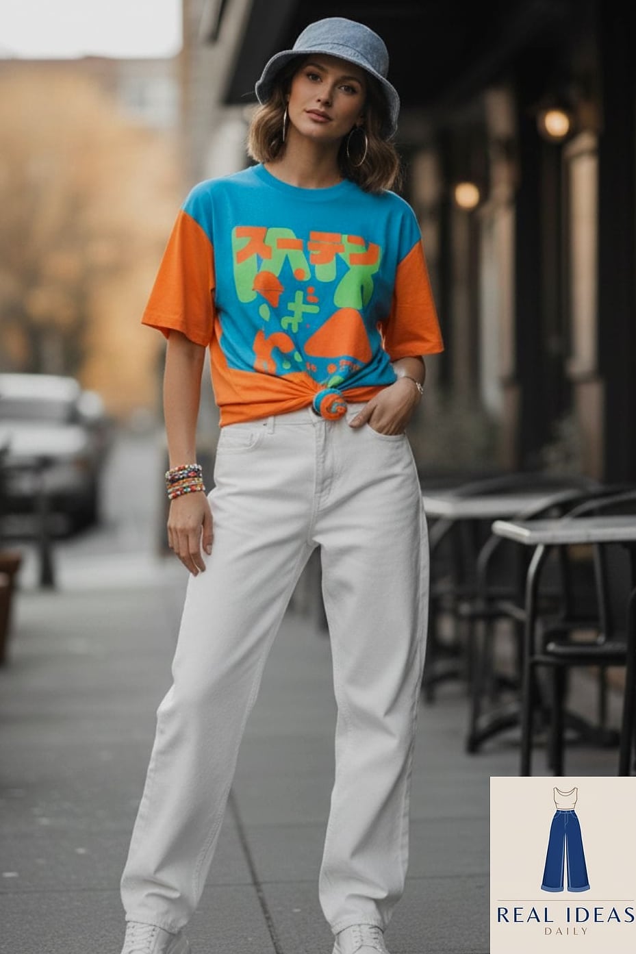 White Baggy Jeans and a Graphic Tee