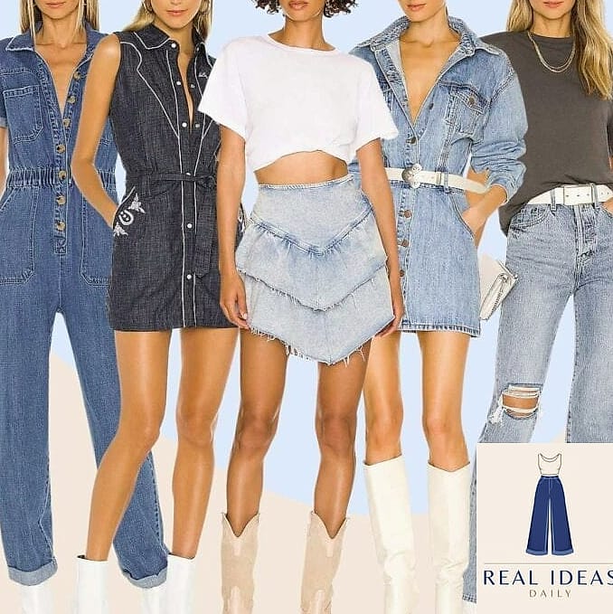 22 White Boots Outfit Worth Bookmarking Right Now 17 White Boots with a Denim-on-Denim Look