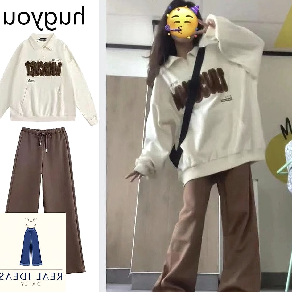 White Hoodie and Straight-Leg Jeans