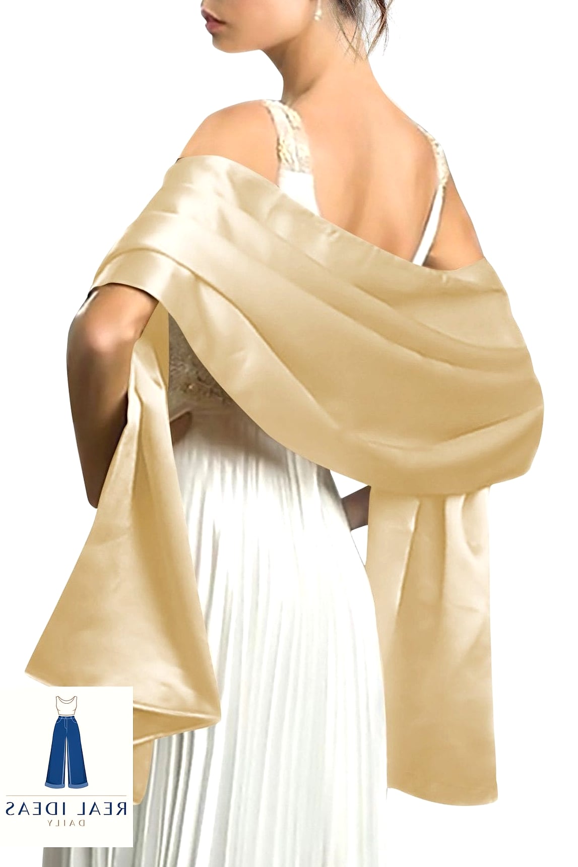 26 White Dress Outfit That Are Absolutely Stunning 3 White Wrap Dress With Gold Jewelry