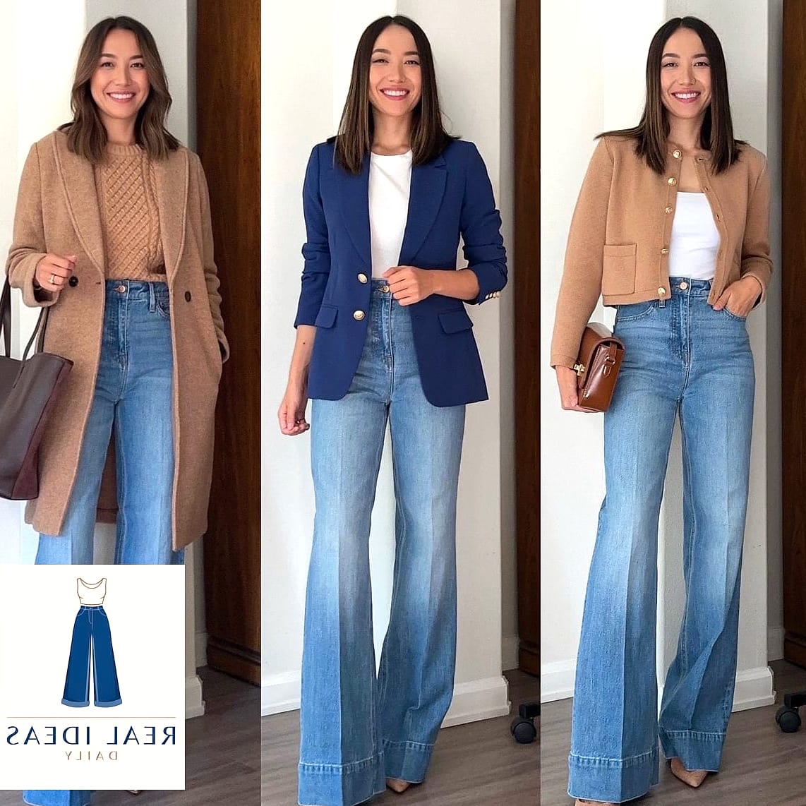 Wide-Leg Jeans + Smart Jacket
