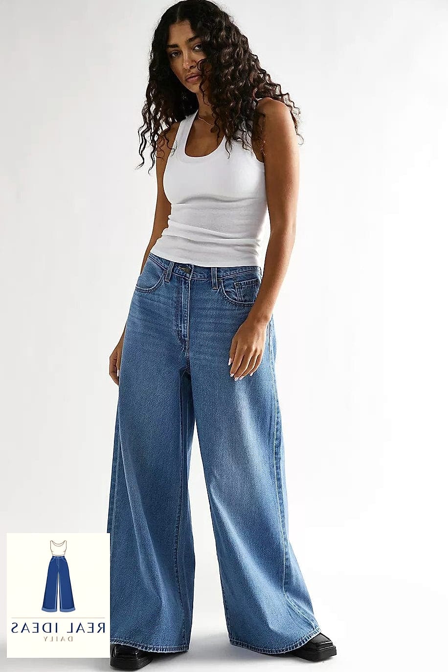 Wide-Leg Jeans + Chunky Knit Sweater