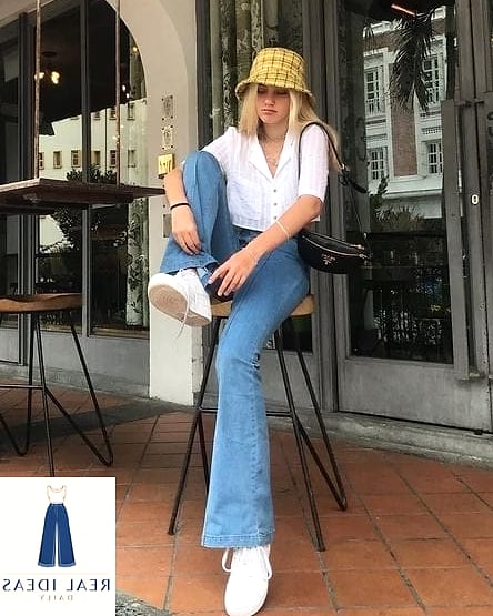 Wide-Leg Jeans + Bucket Hat