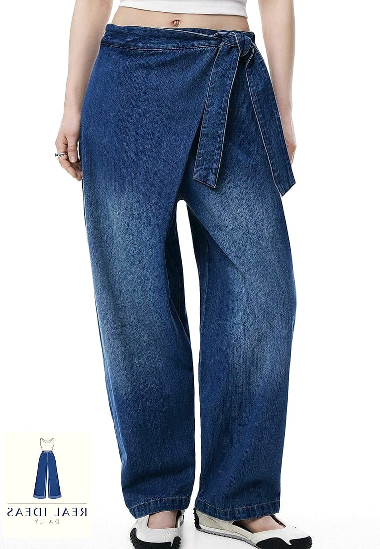 WRAP TOP & BAGGY JEANS