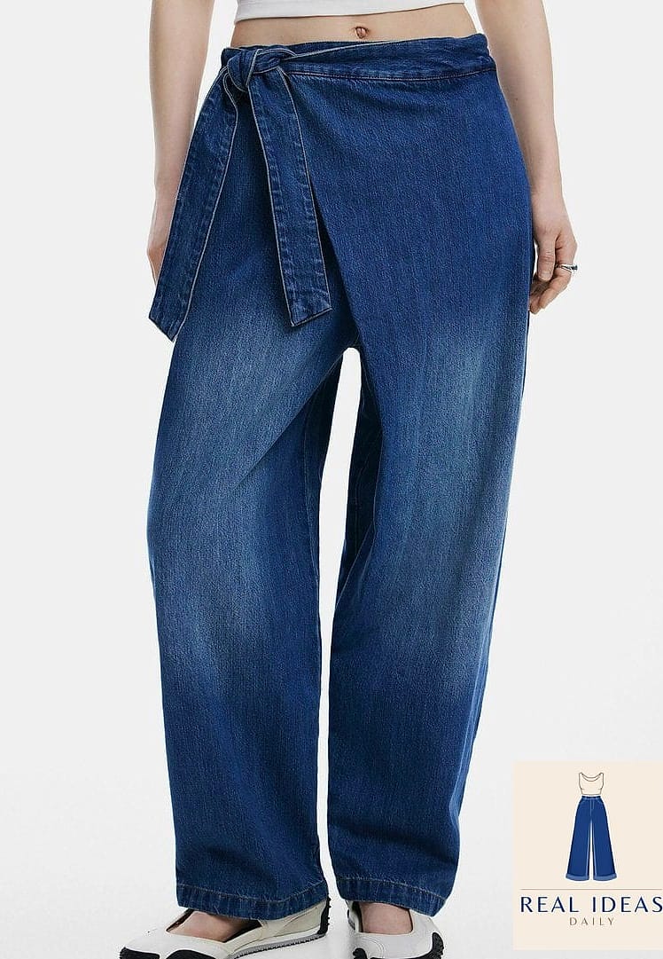 WRAP TOP & BAGGY JEANS