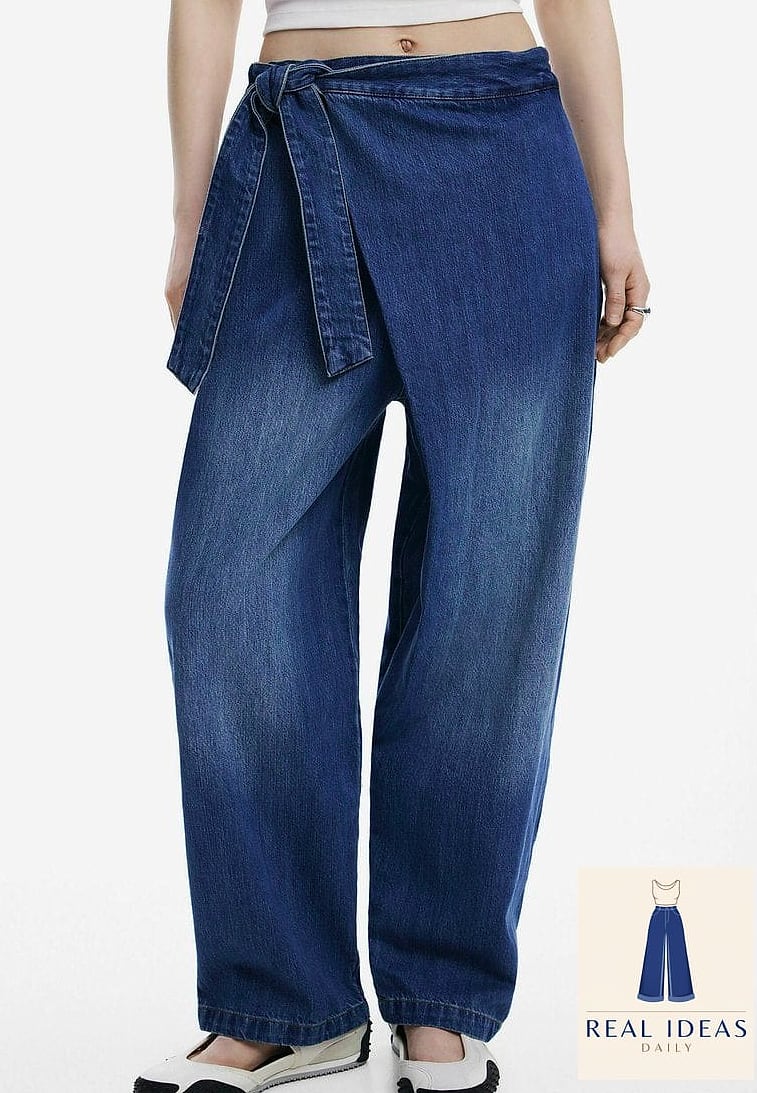 WRAP TOP & BAGGY JEANS