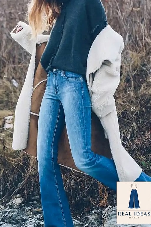 Zip Up Hoodie and Flare Jeans