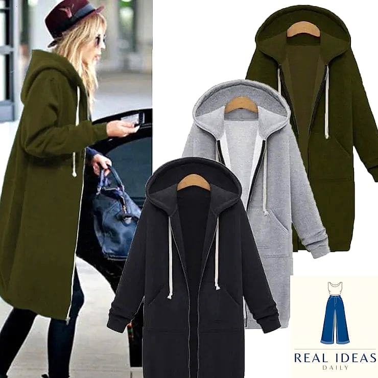 Zip Up Hoodie Dress